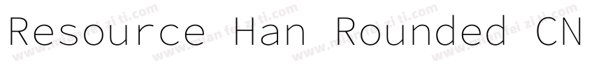 Resource Han Rounded CN ExtraLi字体转换